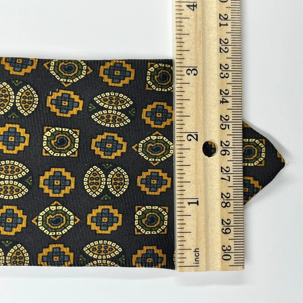 Brooks Brothers Makers Repp Silk XL Men's‎ Necktie Geometric Mosaic Medallions
